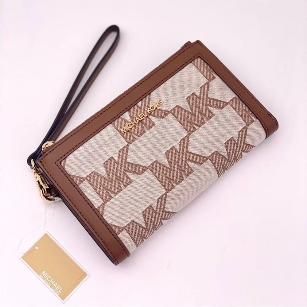 Michael Kors DoubleZip Wristlet Wallet Luggage